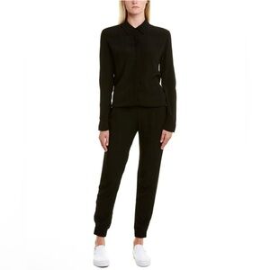 Monrow Women's Crepe Long Sleeve Jumpsuit size Large